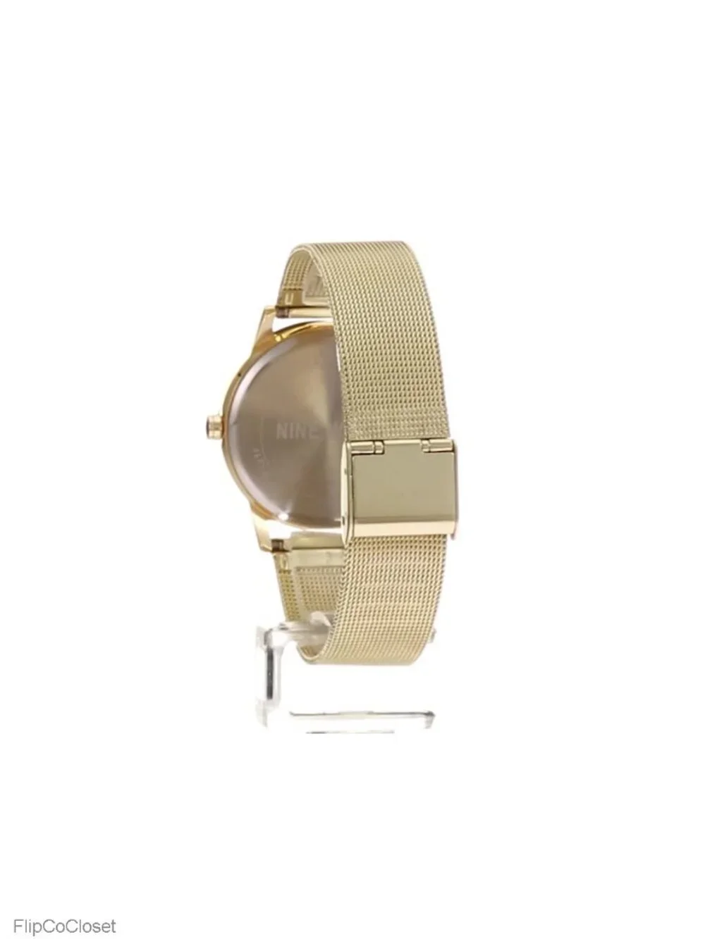 Elegant Floral Dial Women's Watch Gold Mesh Bracelet Quartz